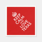 Blijf kalm en hou van Texas Servet (Voorkant)