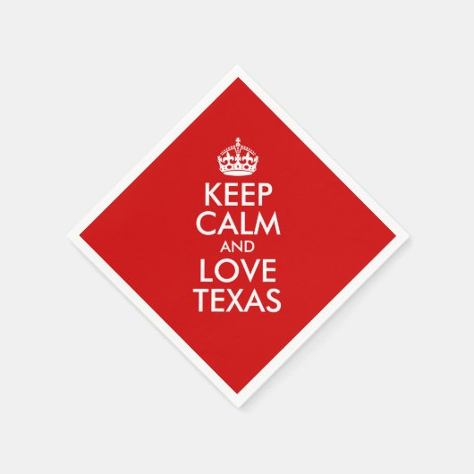 Blijf kalm en hou van Texas Servet (Hoek)