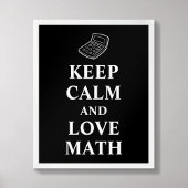 Blijf kalm en hou van Wiskunde Typografie Poster