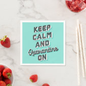 Blijf kalm en in quarantaine op feestservetten servet (Insitu)