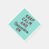 Blijf kalm en in quarantaine op feestservetten servet (Hoek)