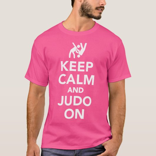 Blijf kalm en judo t-shirt (Voorkant)