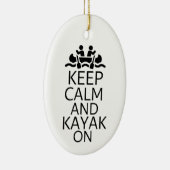 Blijf kalm en kajak aan keramisch ornament (Rechts)