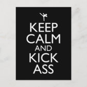 Blijf kalm en kick-ass briefkaart (Voorkant)
