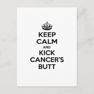 Blijf kalm en kick Cancer's Butt Briefkaart