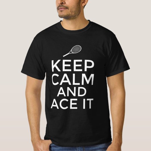 Blijf kalm en kijk ernaar t-shirt (Voorkant)