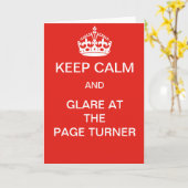 Blijf kalm en kijk naar de page turner kaart (Gele Bloem)