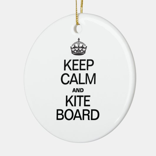 BLIJF KALM EN KITEBOARDEN KERAMISCH ORNAMENT (Links)