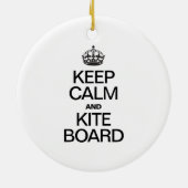 BLIJF KALM EN KITEBOARDEN KERAMISCH ORNAMENT (Achterkant)