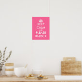Blijf kalm en klop a.u.b. poster (Keuken)