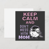 Blijf kalm en knoei niet met mama feestdagenkaart (Voorkant / Achterkant)