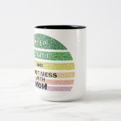 Blijf kalm en knoei niet met mama tweekleurige koffiemok (Center)