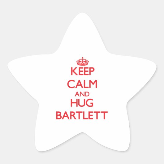 Blijf kalm en knuffel Bartlett Ster Sticker (Voorkant)