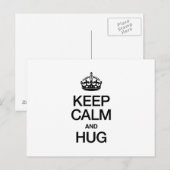 BLIJF KALM EN KNUFFEL BRIEFKAART (Voorkant / Achterkant)