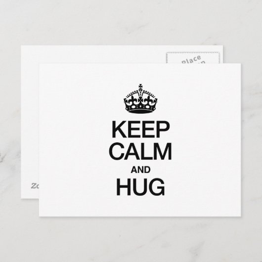 BLIJF KALM EN KNUFFEL BRIEFKAART (Voorkant / Achterkant)