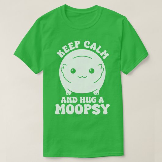 Blijf kalm en knuffel een mopsie t-shirt (Design voorkant)