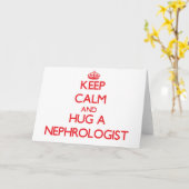 Blijf kalm en knuffel een nefroloog kaart (Gele Bloem)