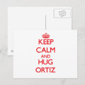 Blijf kalm en knuffel Ortiz Briefkaart (Voorkant / Achterkant)