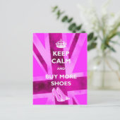 Blijf kalm en koop meer schoenen Briefkaarten (Staand voorkant)