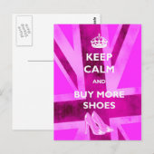 Blijf kalm en koop meer schoenen Briefkaarten (Voorkant / Achterkant)