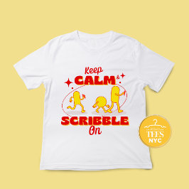 Blijf kalm en krabbel op het Unisex T-shirt van de