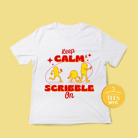 Blijf kalm en krabbel op het Unisex T-shirt van de