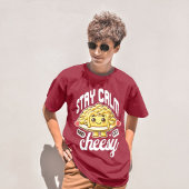 Blijf kalm en krijg cheesy Mac en kaas T-shirt