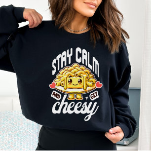 Blijf kalm en krijg cheesy Mac en kaas Trui