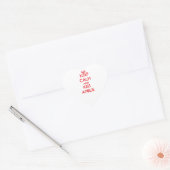 Blijf kalm en kus Amelie Hart Sticker (Envelop)
