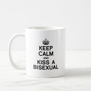 Blijf kalm en kus een biseksueel -.png koffiemok
