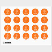 BLIJF KALM EN KUS EEN MEESTER RONDE STICKER (Vel)