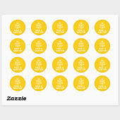 BLIJF KALM EN KUS EEN MEESTER RONDE STICKER (Vel)