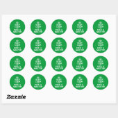 BLIJF KALM EN KUS EEN MEESTER RONDE STICKER (Vel)