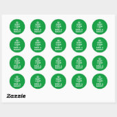 BLIJF KALM EN KUS EEN VADER RONDE STICKER (Vel)