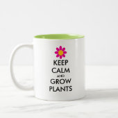 Blijf kalm en kweek planten koffie mok cadeau (Links)