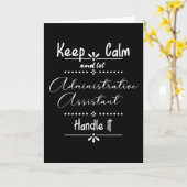 Blijf kalm en laat admin assistent het afhandelen kaart (Gele Bloem)