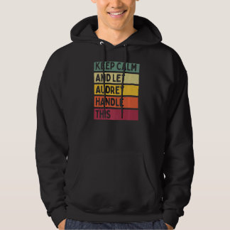 Blijf kalm en laat Audrey dit citaat retro behande Hoodie