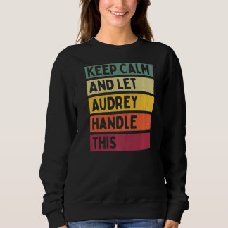 Blijf kalm en laat Audrey dit citaat retro behande Trui
