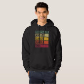 Blijf kalm en laat Carlos dit retro citaat behande Hoodie (Voorkant volledig)