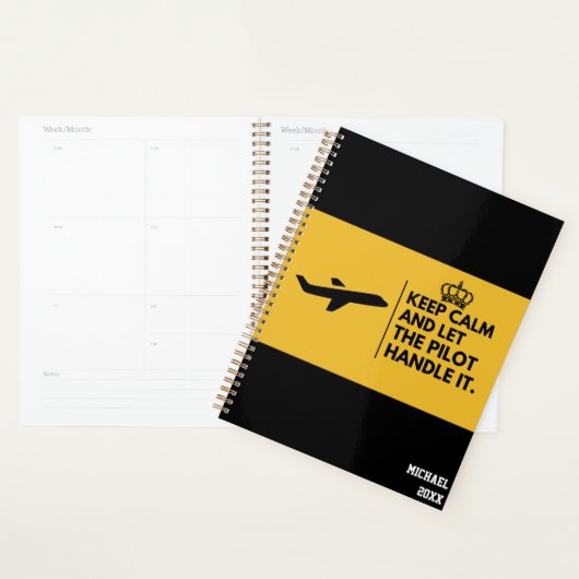 Blijf kalm en laat de piloot het afhandelen, lucht planner (Display)
