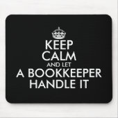 Blijf kalm en laat een boekhouder het grappig beha muismat (Voorkant)