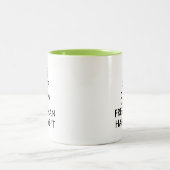 Blijf kalm en laat een eerstejaars het afhandelen tweekleurige koffiemok (Center)