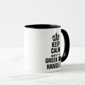 Blijf kalm en laat het Griekse meisje het afhandel Mok (Voorkant rechts)