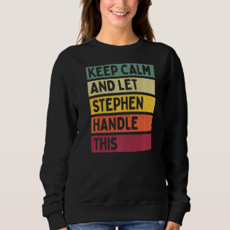 Blijf kalm en laat Stephen deze retro quote afhand Trui