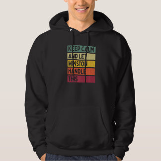 Blijf kalm en laat Winston dit retro citaat behand Hoodie