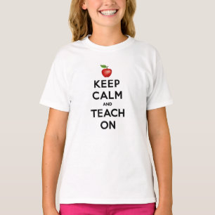Blijf kalm en leer inspiratie op t-shirt