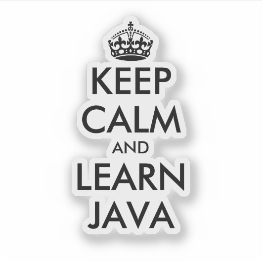 Blijf kalm en leer Java grappig laptop vinyl Sticker (Voorkant)