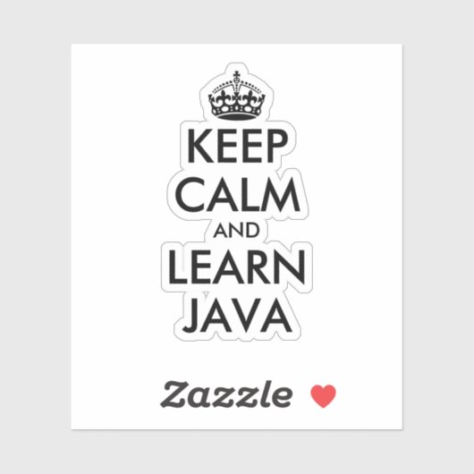 Blijf kalm en leer Java grappig laptop vinyl Sticker (Vel)