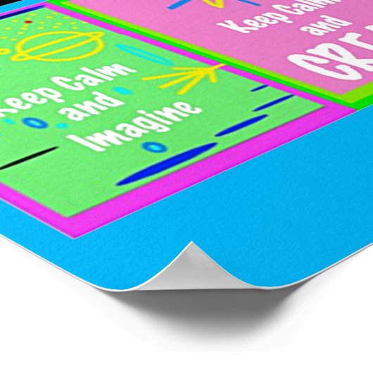 Blijf kalm en leer kunst Poster (Hoek)