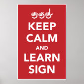 Blijf kalm en leer poster tekenen. (Voorkant)